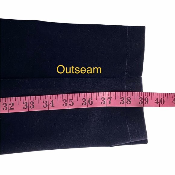 Vintage Ralph Lauren Petite Navy Velour 5 Pocket Straight Leg Jeans USA 8P NOS - Picture 10 of 12